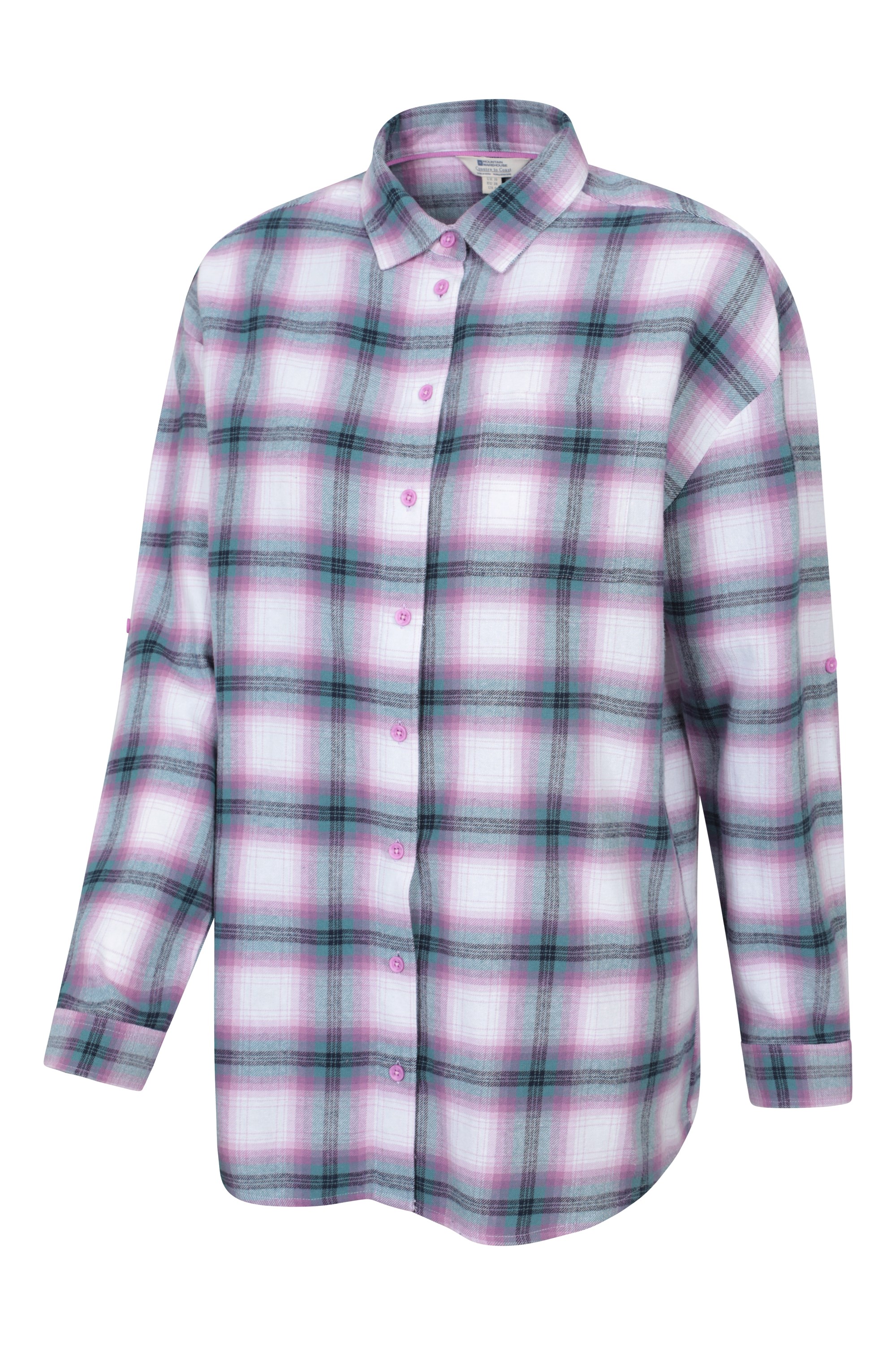 Elm Brushed Flannel Relaxed Fit Long Sleeve Womens Shirt