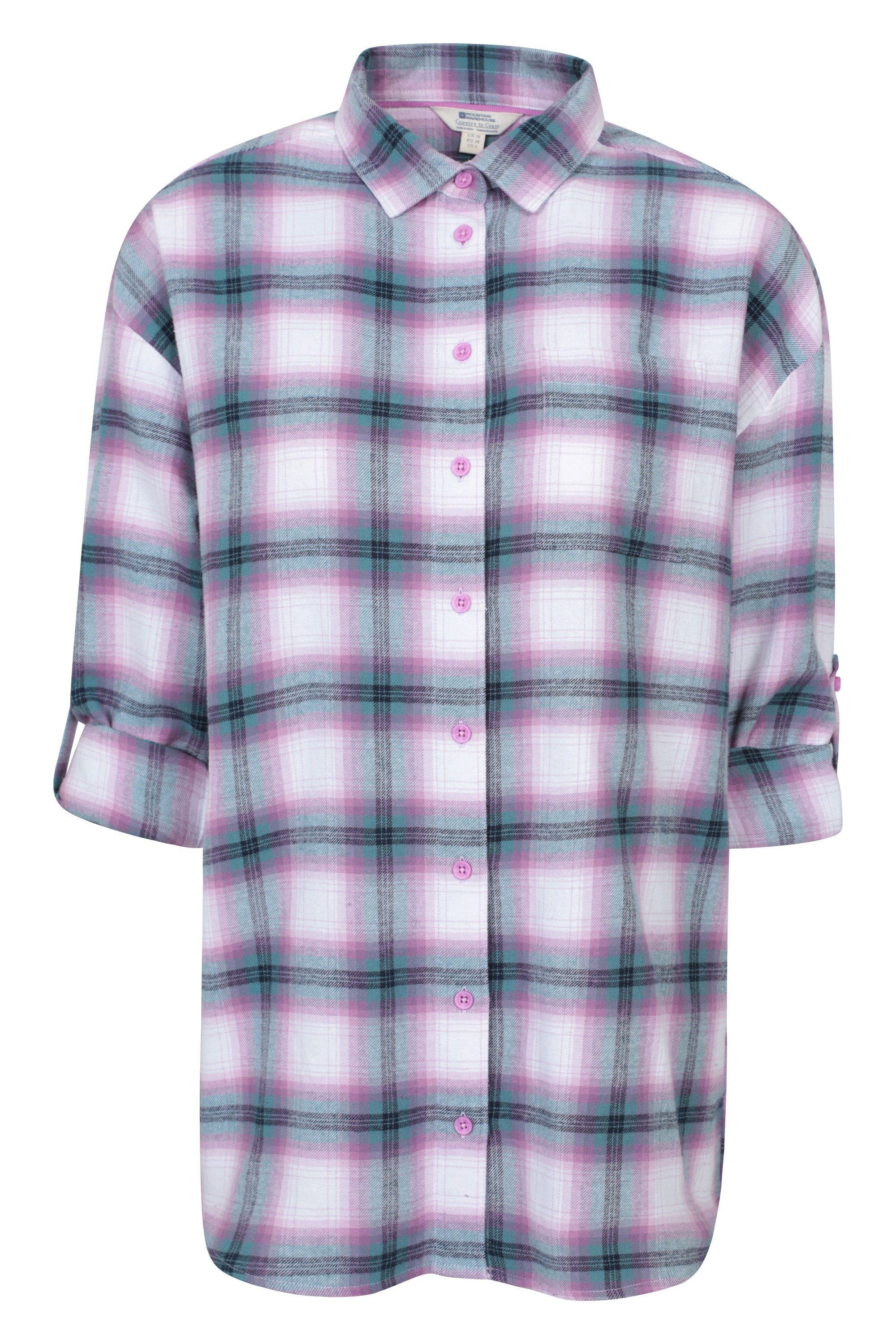 Elm Brushed Flannel Relaxed Fit Long Sleeve Womens Shirt