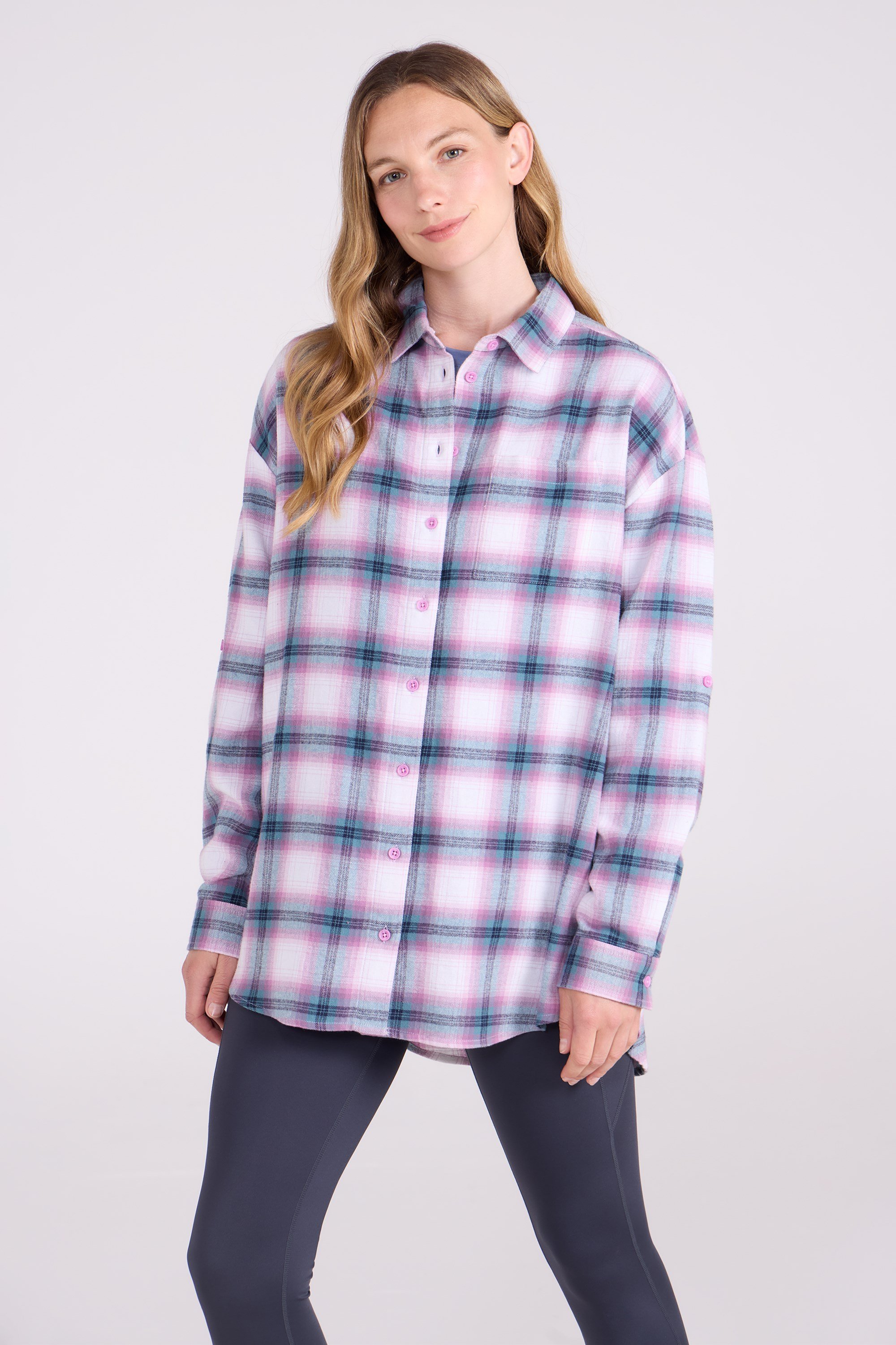 Elm Brushed Flannel Relaxed Fit Long Sleeve Womens Shirt