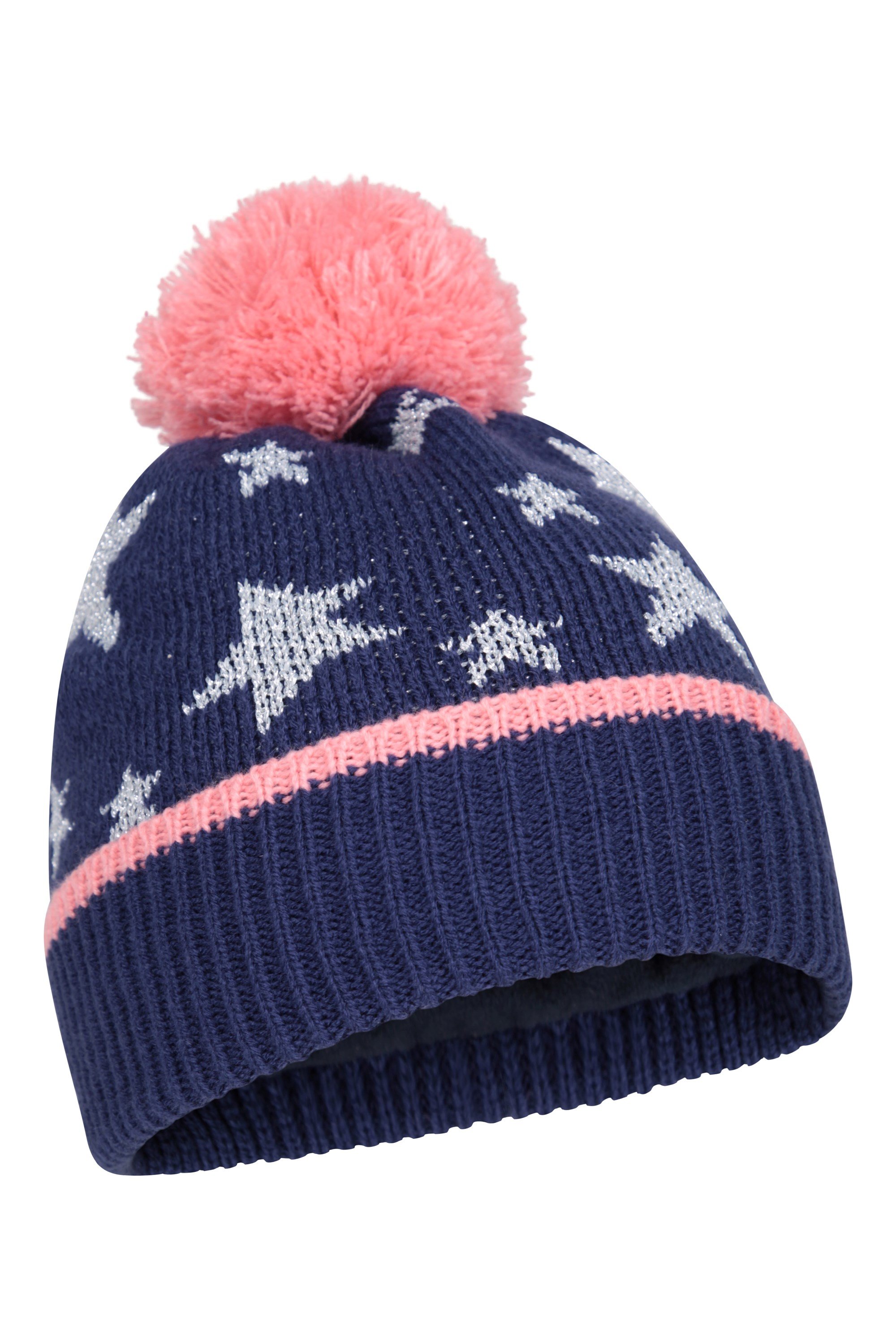 Star Kids Fleece Lined Pom Beanie