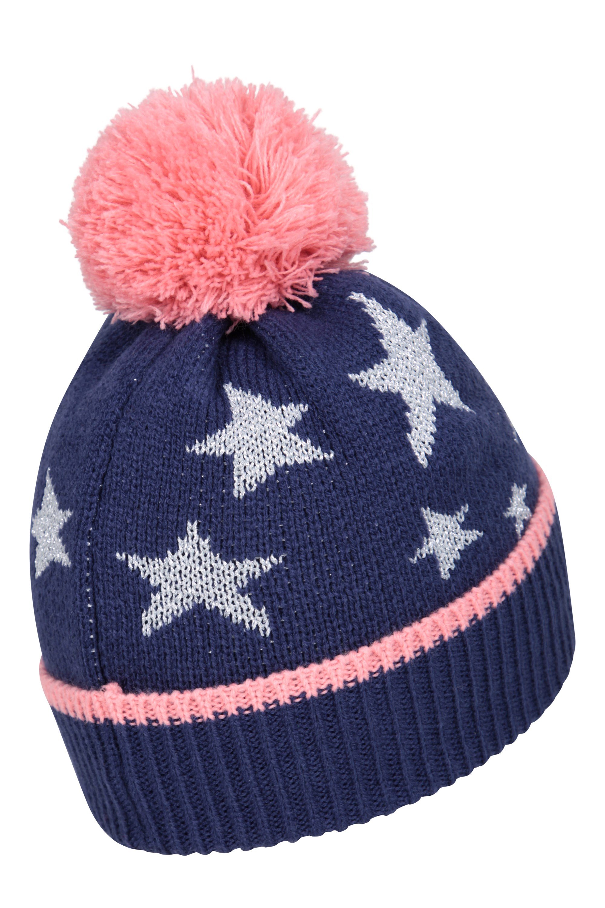 Star Kids Fleece Lined Pom Beanie