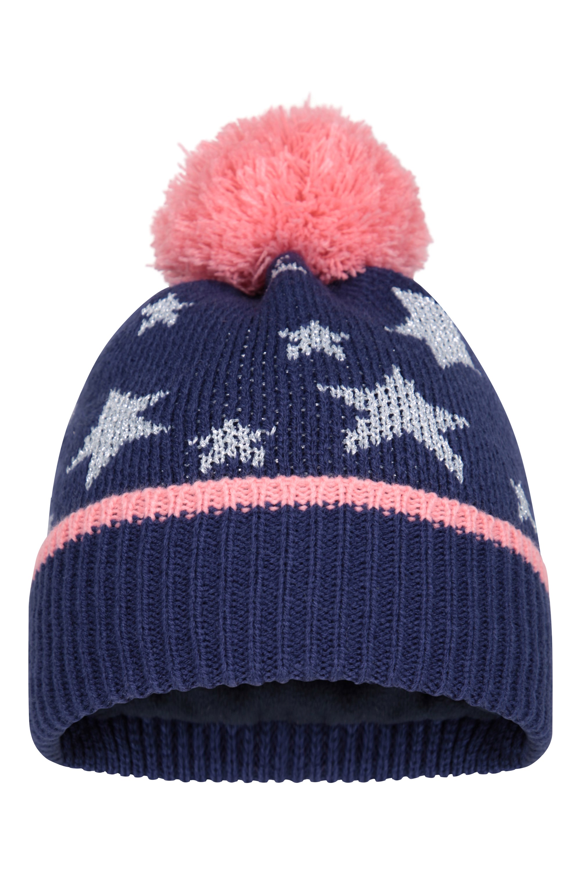 Star Kids Fleece Lined Pom Beanie