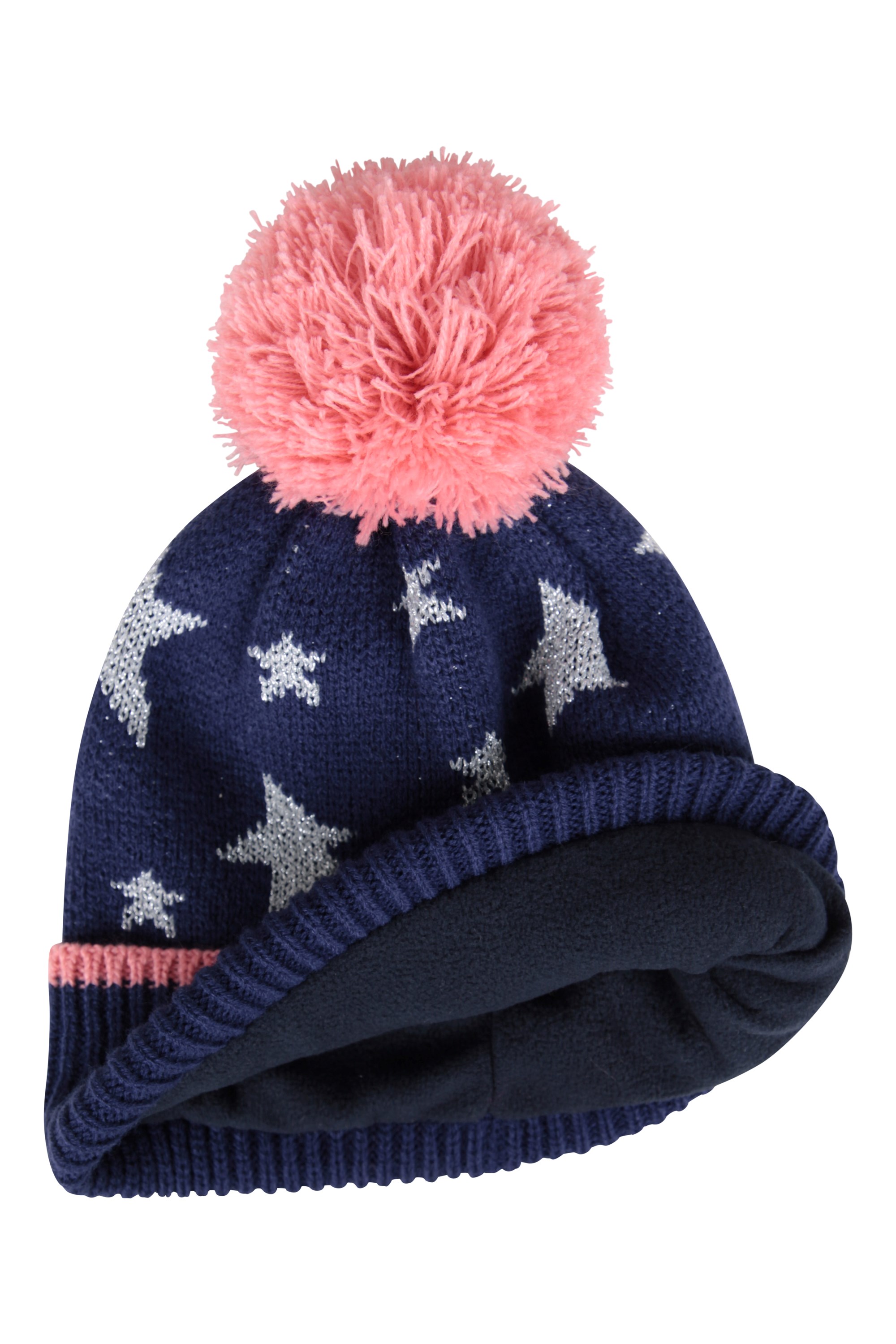 Star Kids Fleece Lined Pom Beanie