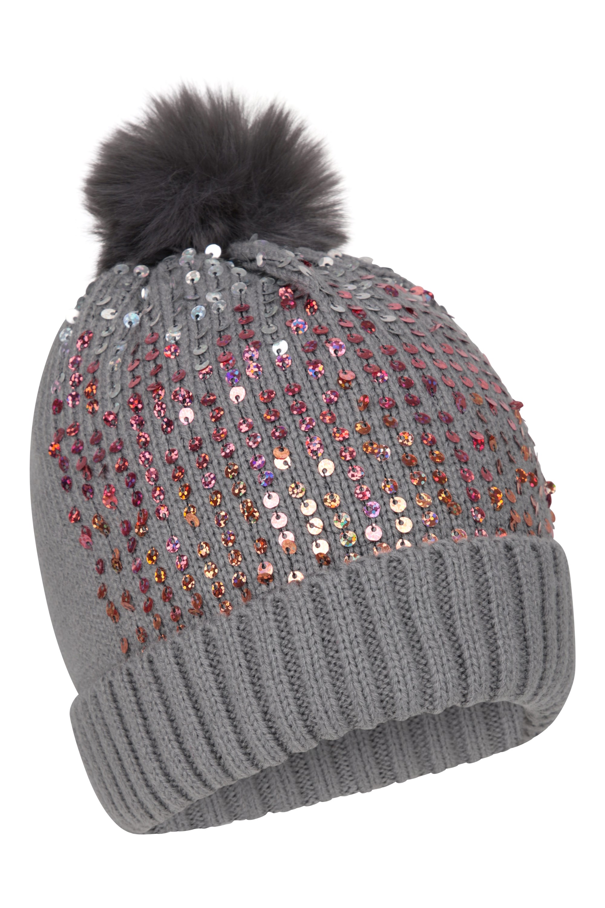 Sequin Kids Fleece Lined Pom Beanie