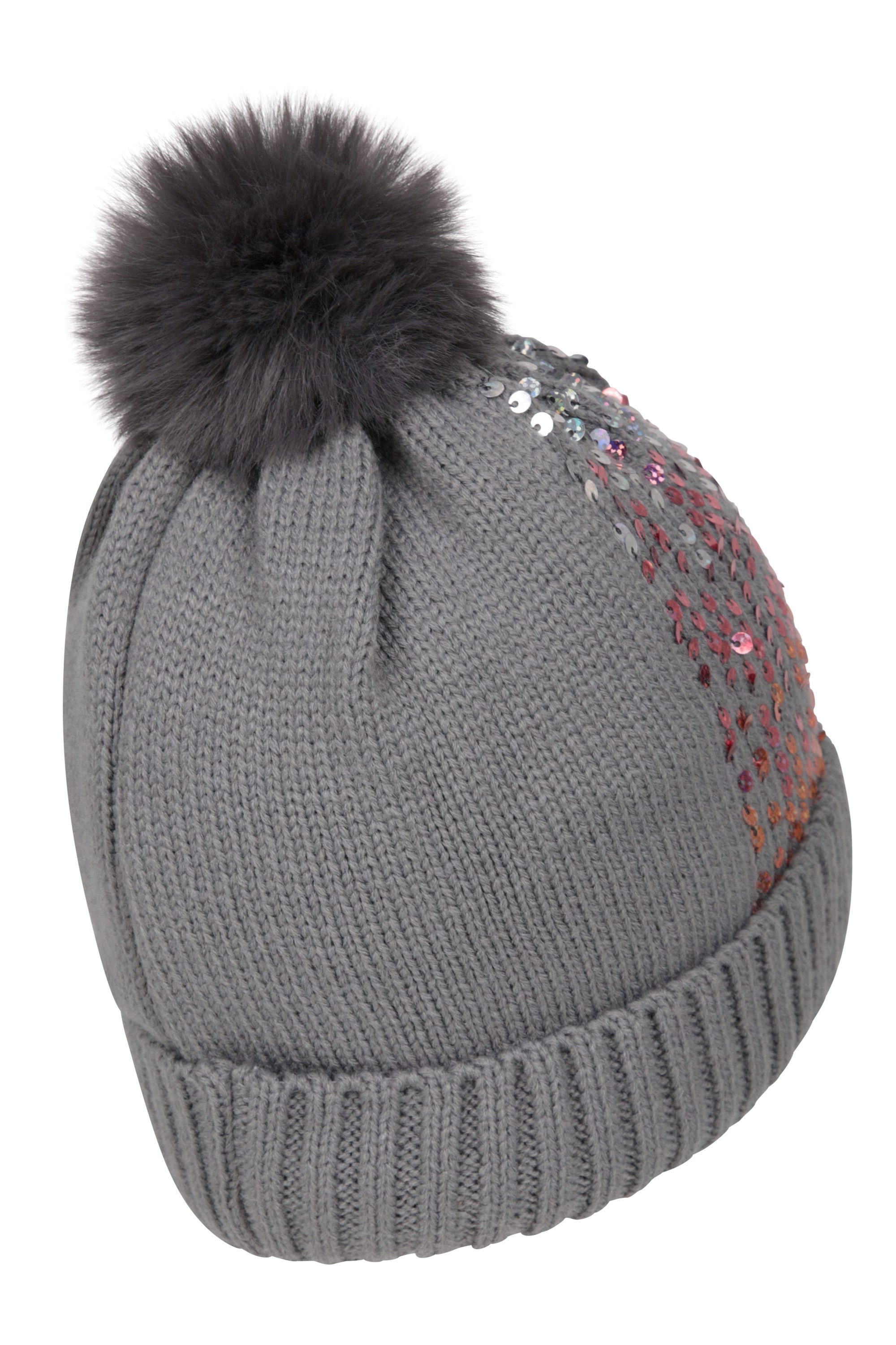 Sequin Kids Fleece Lined Pom Beanie