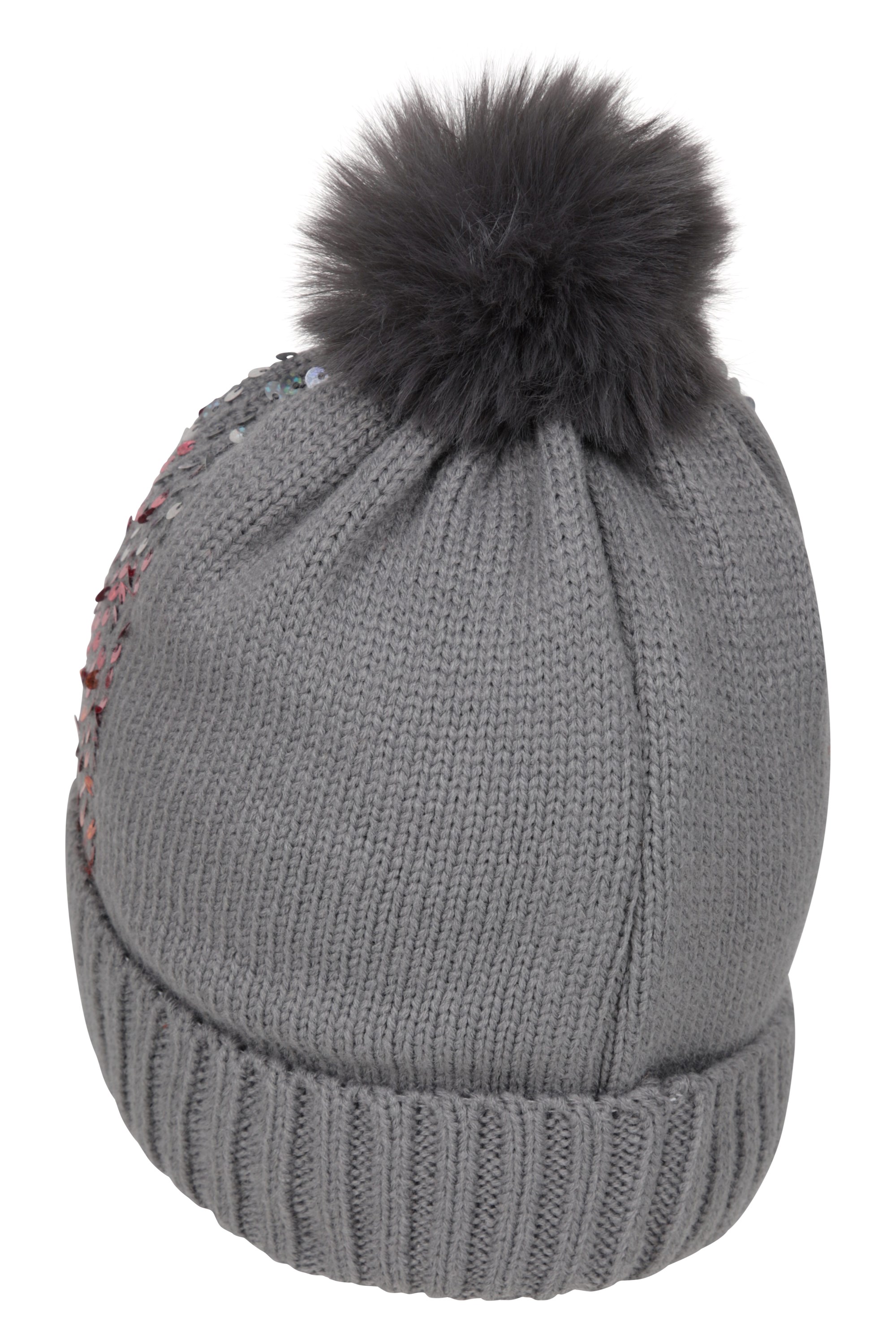 Sequin Kids Fleece Lined Pom Beanie