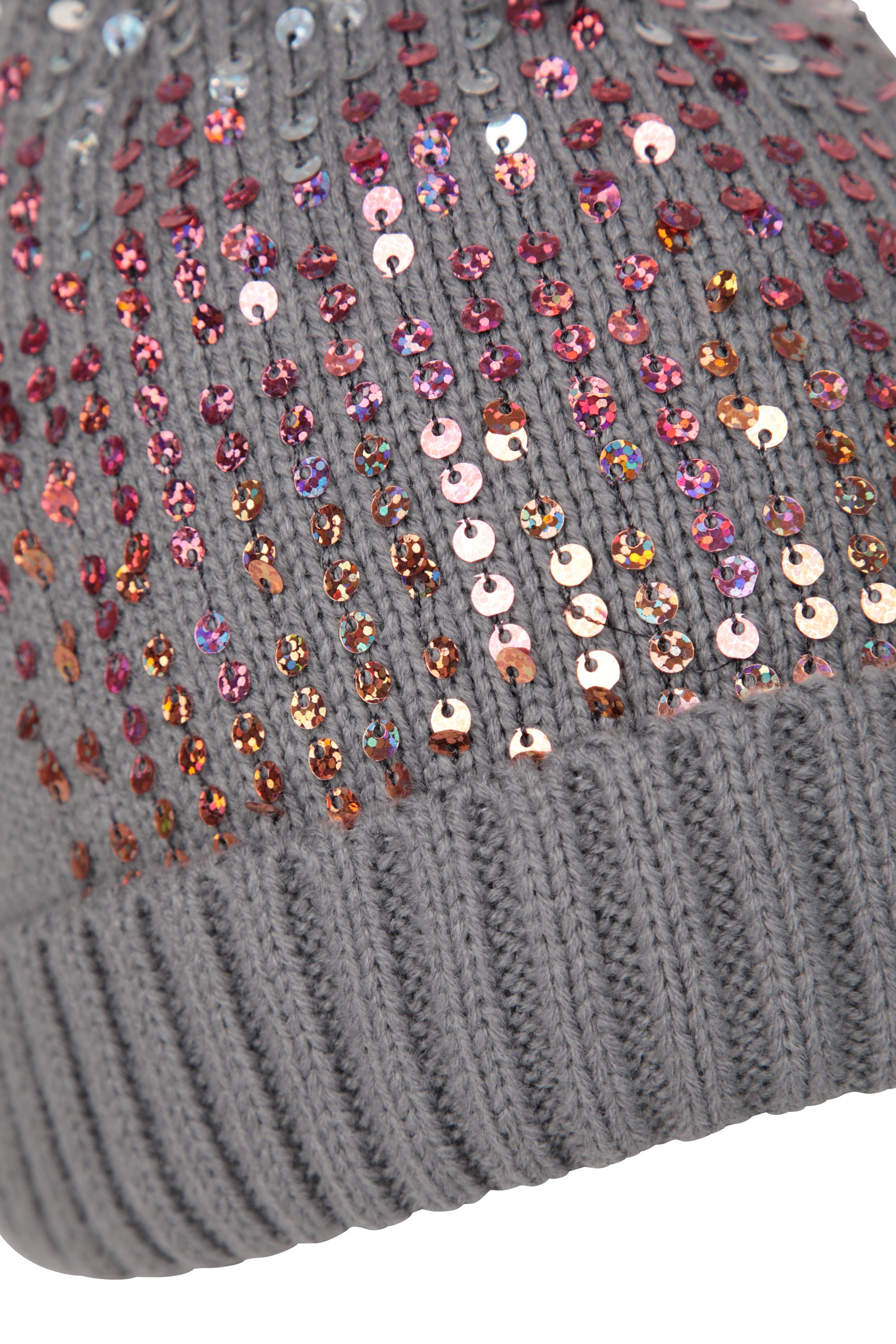 Sequin Kids Fleece Lined Pom Beanie