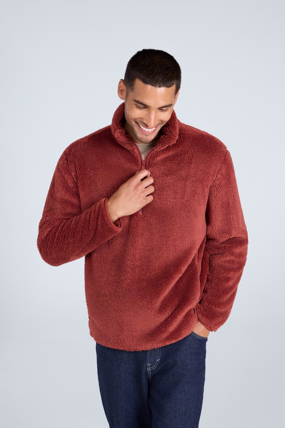 Peluche polar con media cremallera Animal para hombre - Imagen 49 de 60