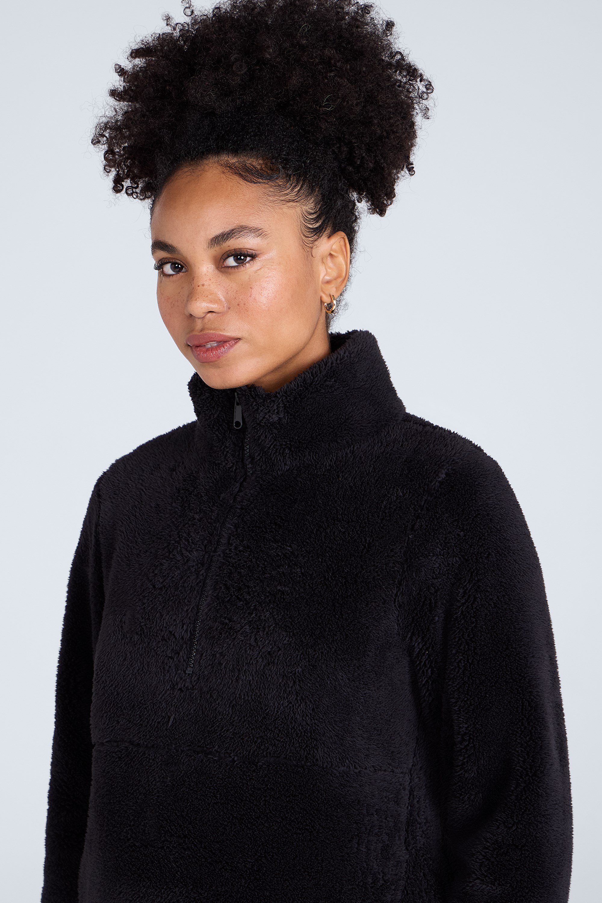 Teddy Womens Half Zip Fleece