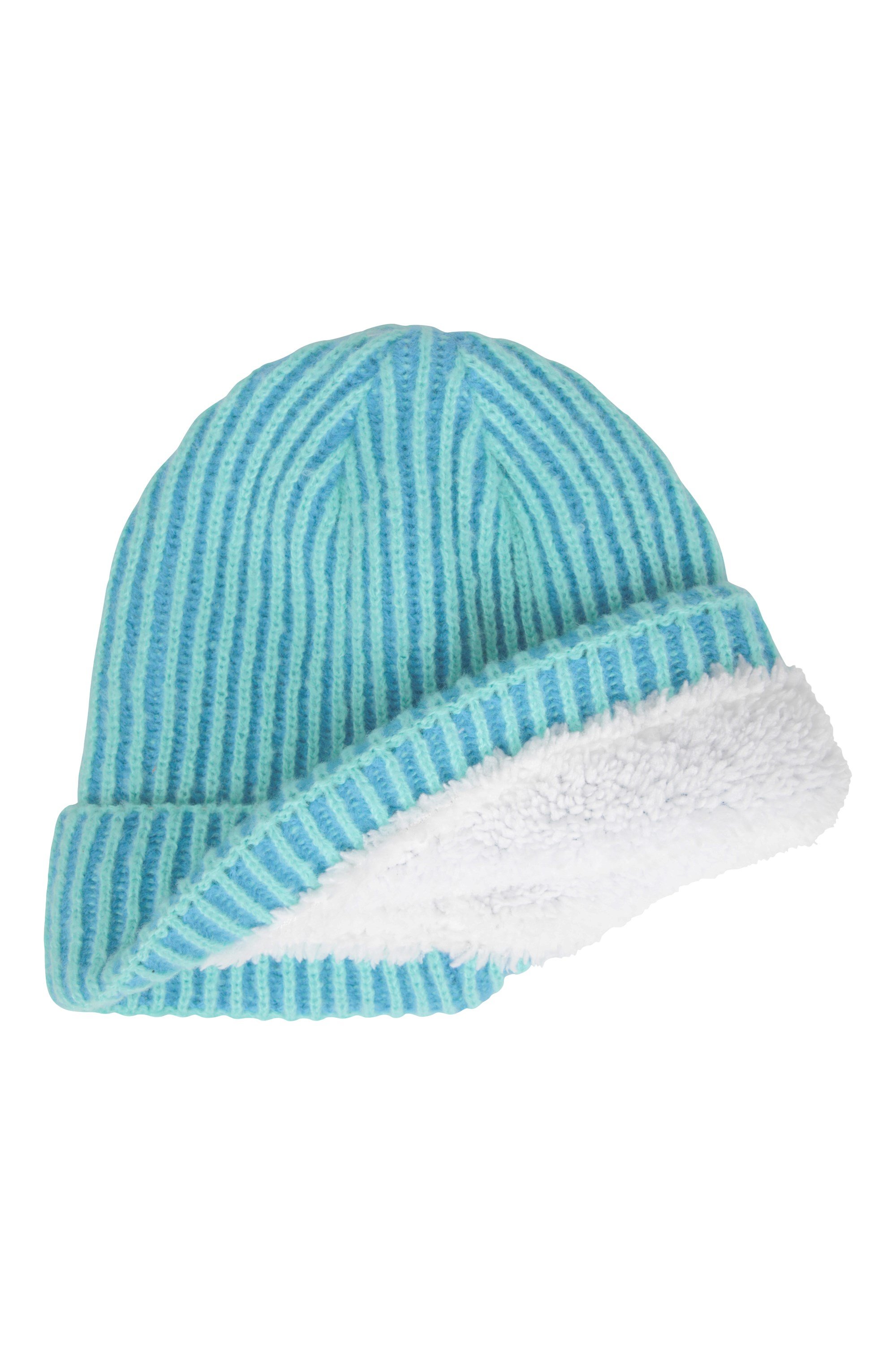 Isotherm Ribbed Kids Fur Lined Beanie