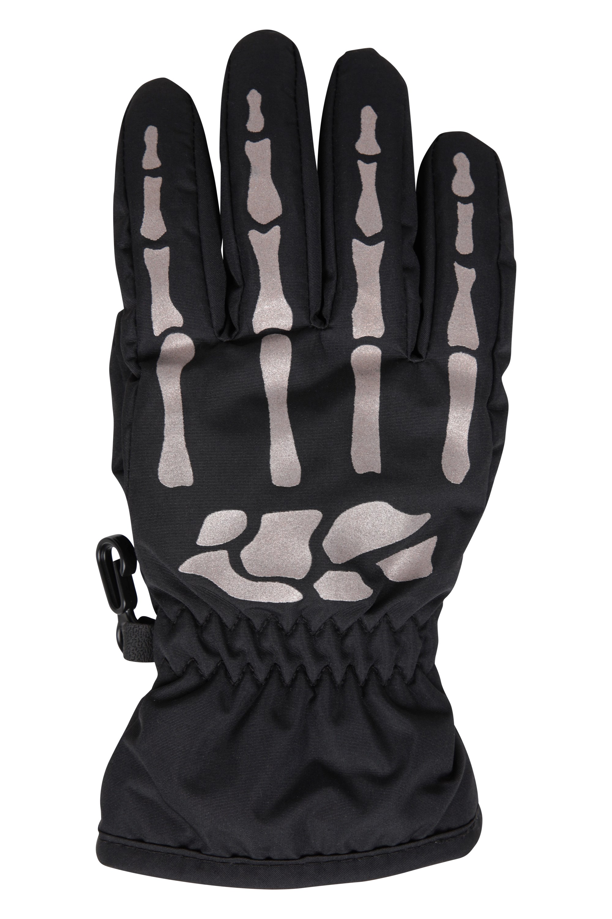 Kids Water Resistant Skeleton Print Gloves