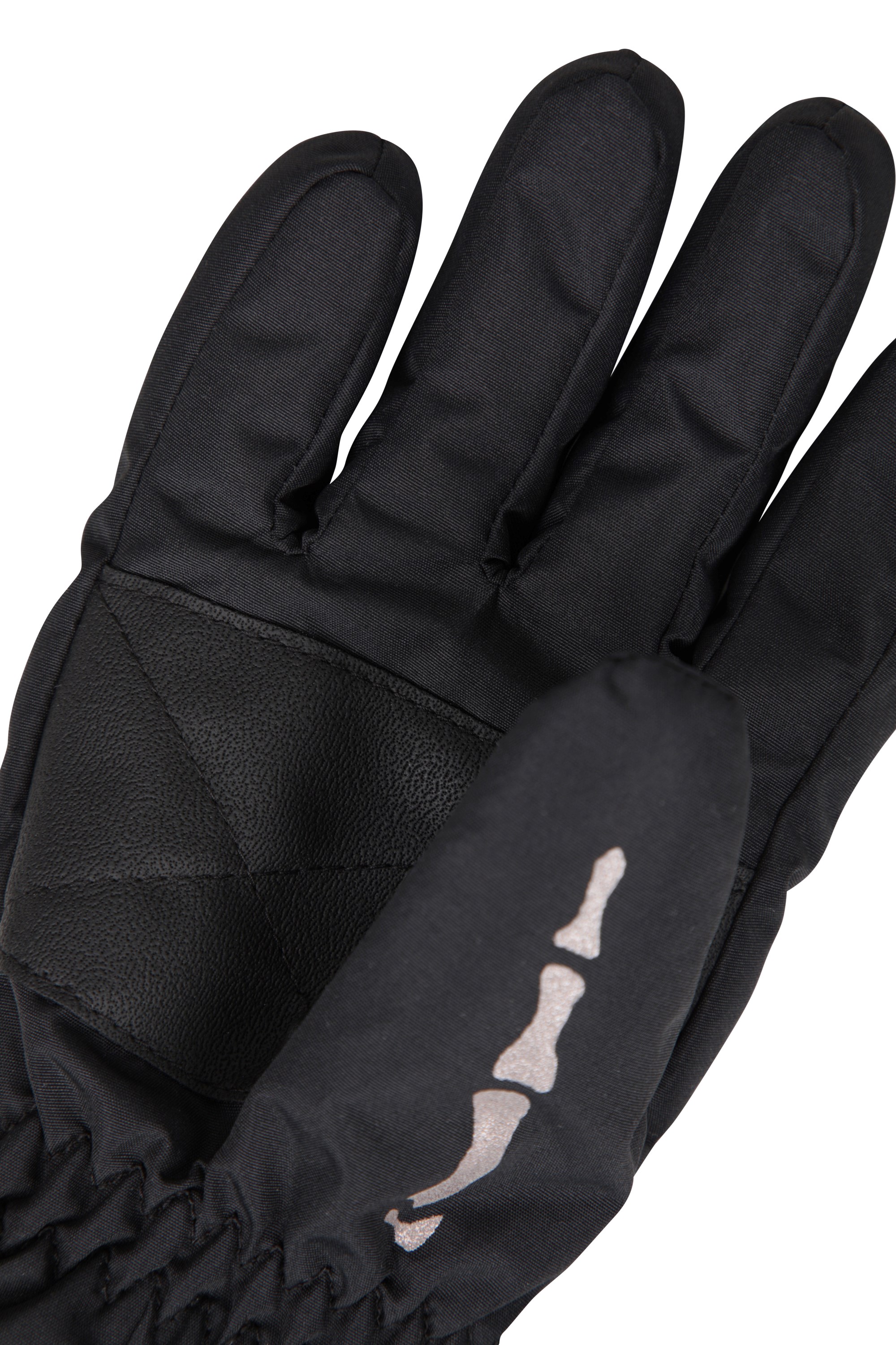 Kids Water Resistant Skeleton Print Gloves