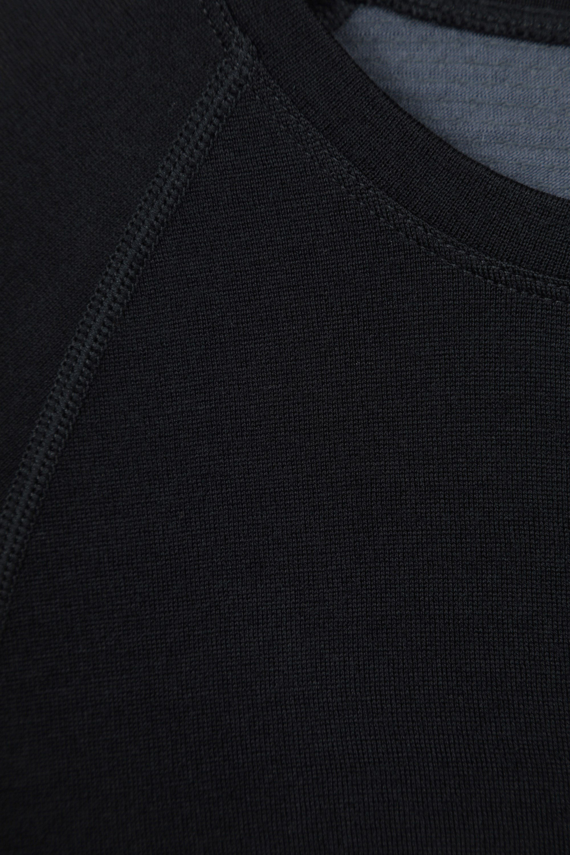 Panelled Extreme Merino Longsleeve Round Neck Top