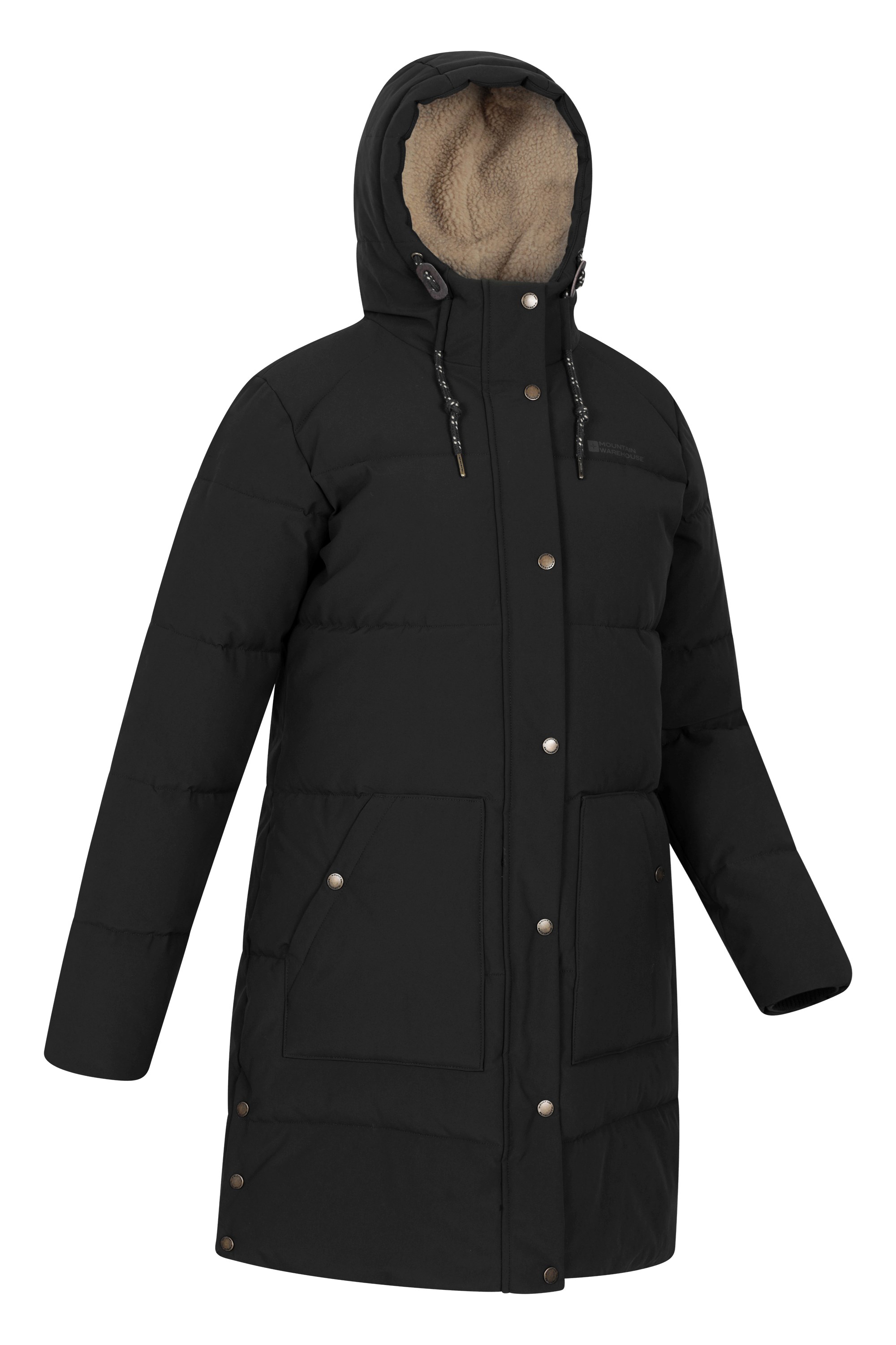 Manta Borg Lined Womens Long Padded Jacket