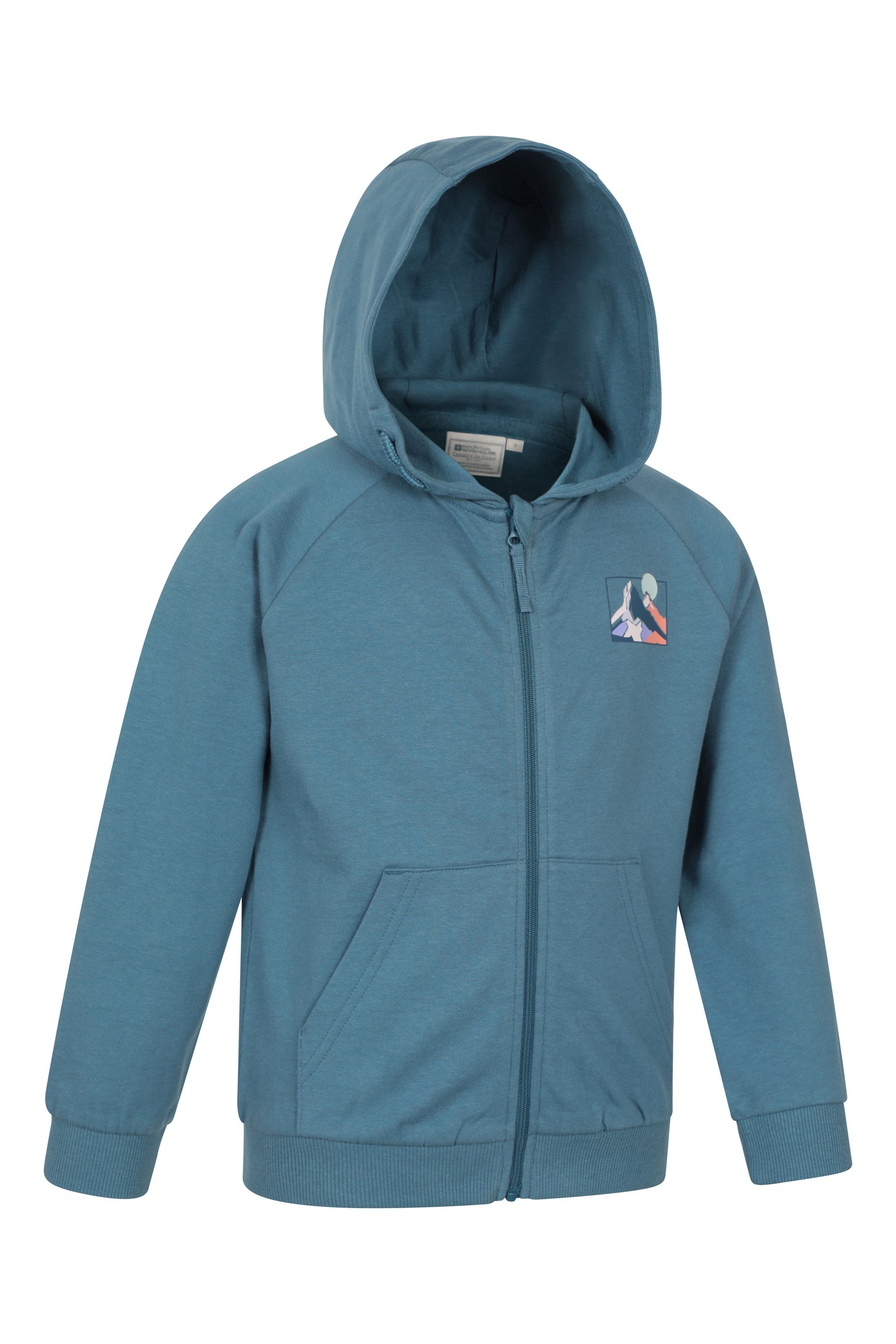 Moon Mountain Kids Graphic Full Zip Hoodie