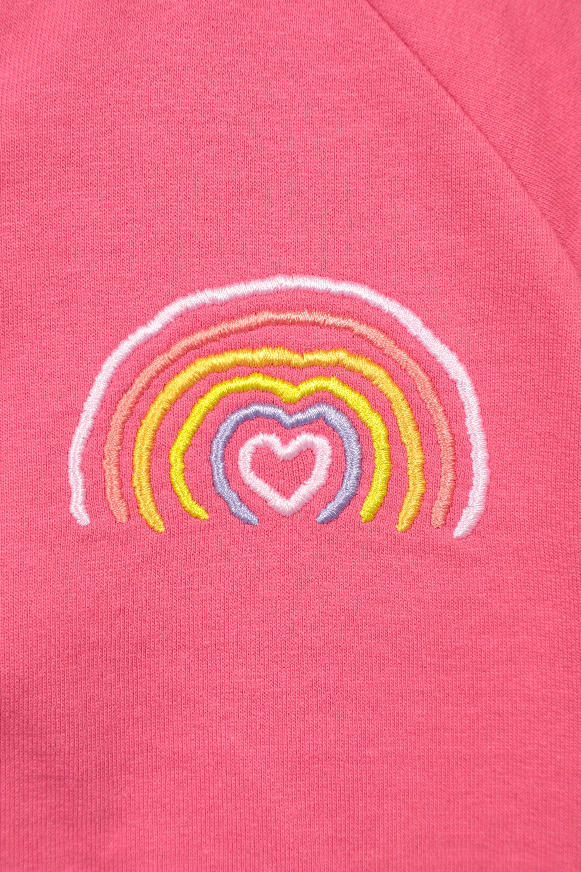 Rainbow Heart Kids Graphic Full Zip Hoodie