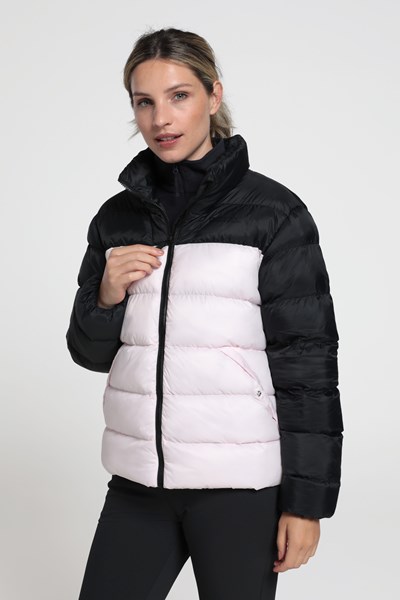 Charge II Womens Padded Bomber Jacket - Pink
