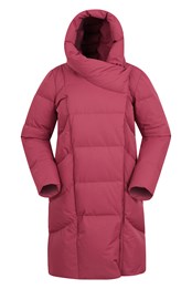 Cosy Wrap II Womens Extreme RDS Down Jacket Burgundy