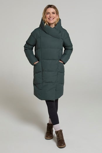 Cozy Wrap II Womens Extreme RDS Down Jacket Khaki