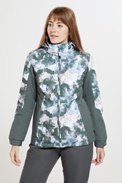 Dawn II Womens Printed Ski Jacket Khaki