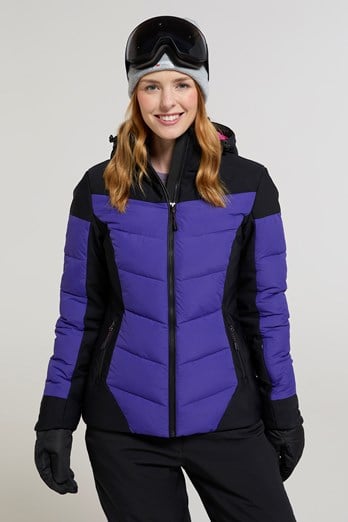 Resort Womens RECCO® Padded Ski Jacket Purple