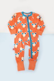 Maura The Mouse Baby Zip Up Romper Coral
