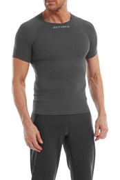 Tempo Seamless Short Sleeve Unisex Baselayer Top Charcoal