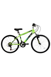 Basis Bolt Kids 24" Hardtail Mountain Bike Metallic Lime Green/Black
