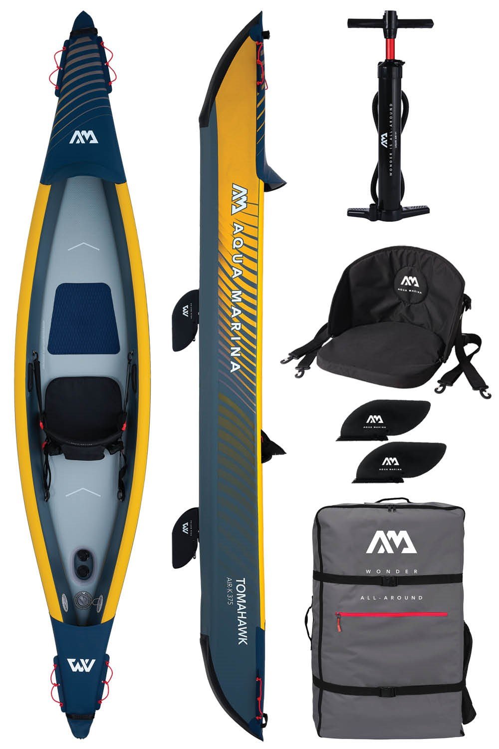 Tomahawk 1 Person 12ft4 Premium Inflatable Kayak -