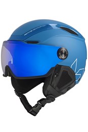 V-line Visor Snow Helmet Matte Blue/Photochromic Blue
