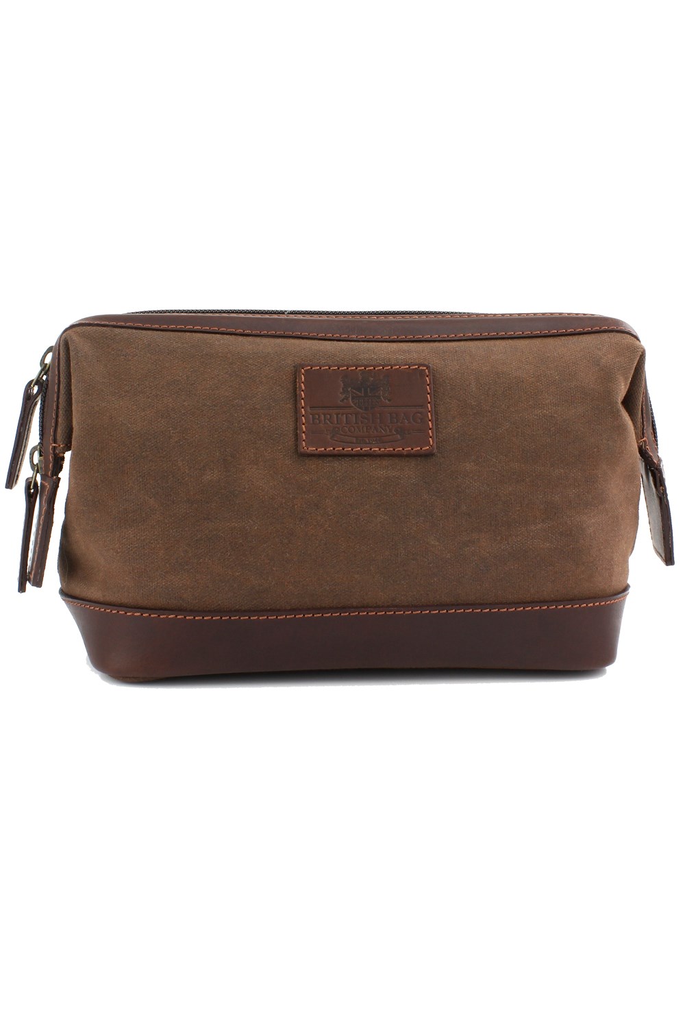 Mens Waxed Canvas Turned Down Wash Bag -