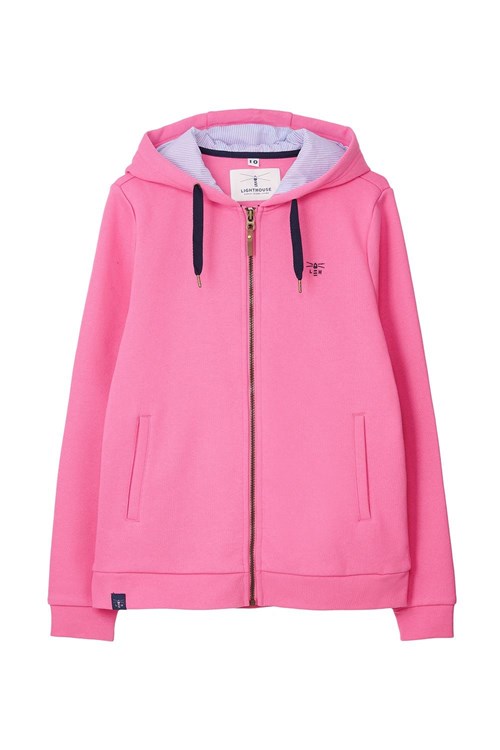 Womens Borg Lined Zip Through Hoodie