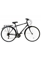 Aurai Trekker 700c Crossbar Hybrid Bicycle Black