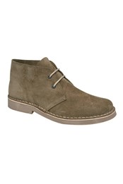 Mens Real Suede Desert Boots Khaki