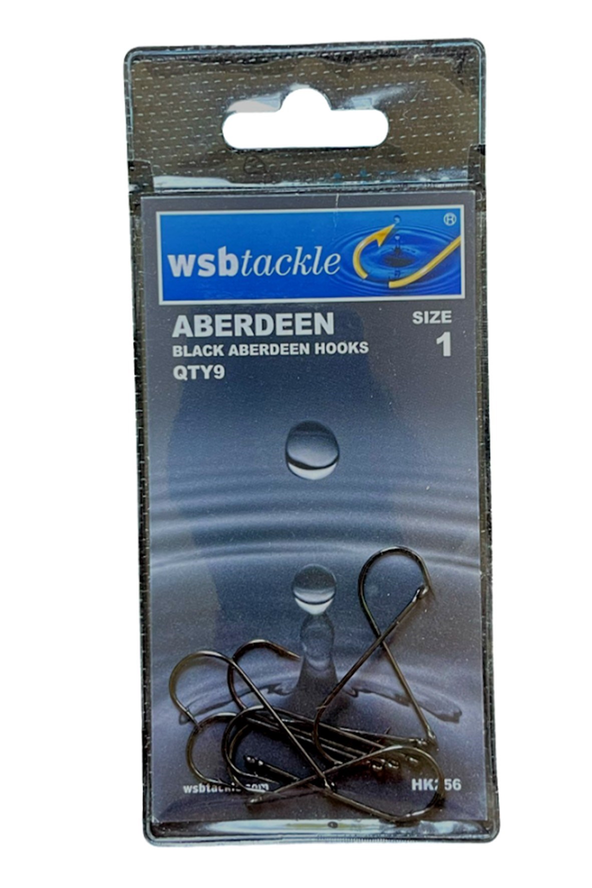 WSB Black Aberdeen Hooks (Size 1/0)