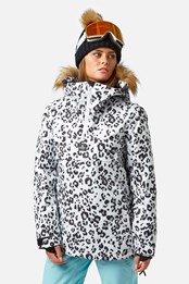 Riva Hypadri Womens Water Resistant Ski Jacket Snow Leopard