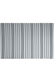 Stripes Outdoor Camping Rug 120cm x180cm Grey & White Stripes