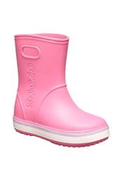 Kids Crocband Wellington Boots Pink/White