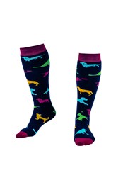 3 in 1 Welly, Hiking and Ski Socks Dogs Dogs