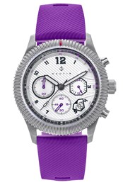 Meridian Chronograph Deep Diving Strap Watch Purple