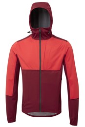 Nightvision Zephyr Mens Waterproof Cycling Jacket Red/Dark Red