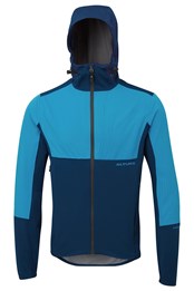 Nightvision Zephyr Mens Waterproof Cycling Jacket Blue/Navy