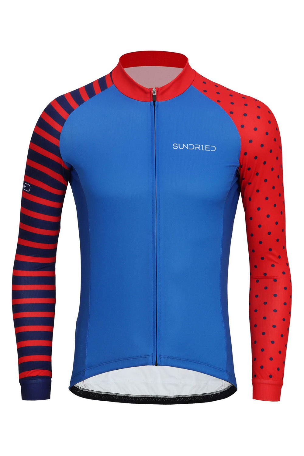 Spots & Stripes Mens Long Sleeve Cycle Jersey -