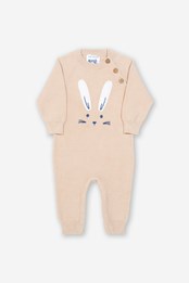 Hoppity Baby Knit Romper Brown