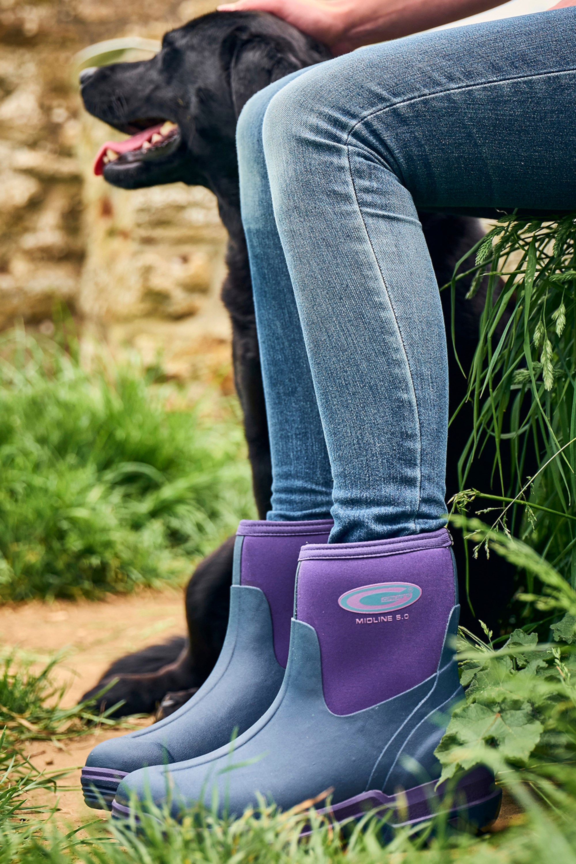 Ladies mid height wellies best sale