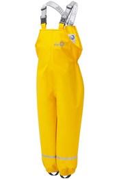 Forest Ranger Kids Waterproof PU Dungarees Yellow