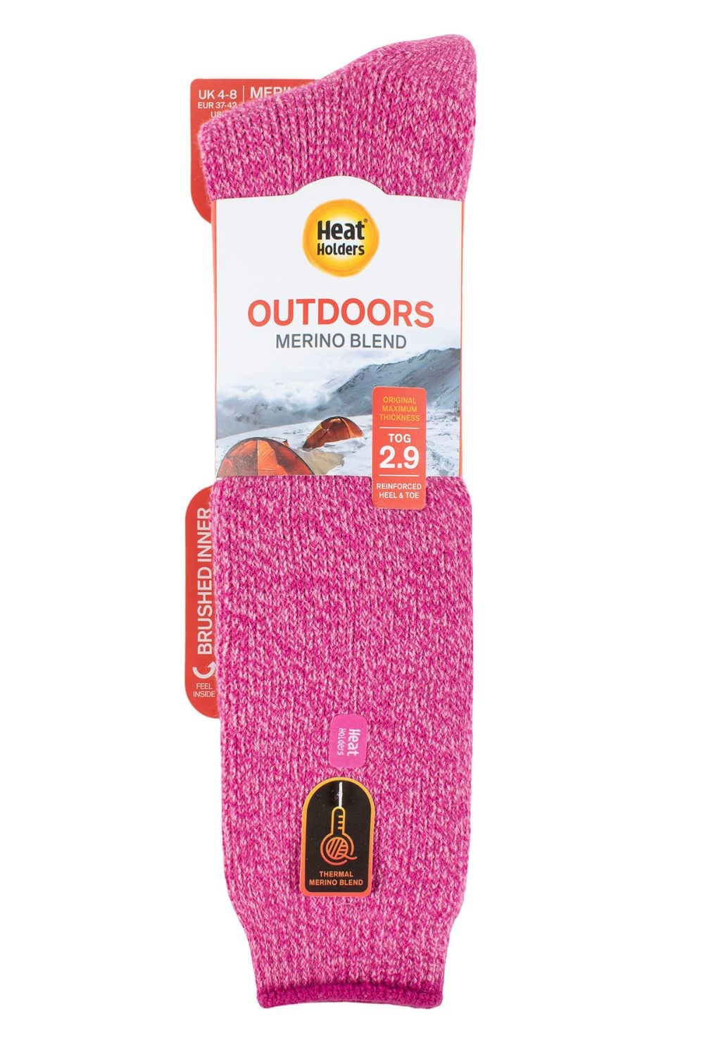 Ladies Original Outdoors Merino Wool Blend Socks - Pink – Heat Holders
