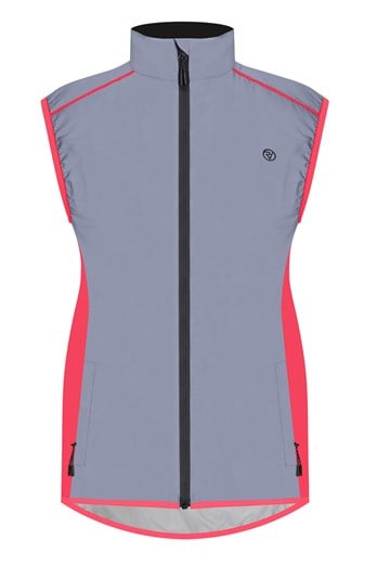 Reflective Womens Active Gilet Coral