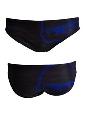WPS Mens Swimming Water Polo Briefs Black/Blue
