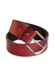 Mens Leather Belt 1.5" Width Red